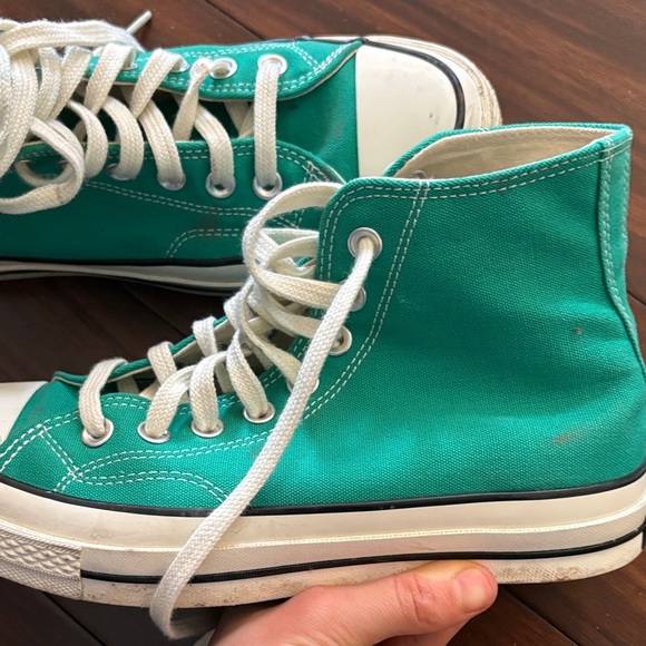 Converse Teal High-Tops (M7, W9-9.5) - Picture 3 of 6